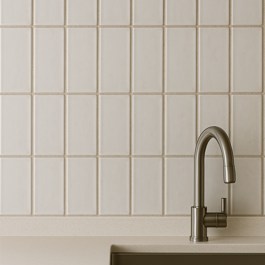 Kitchen Backsplash, elevated subway tiles