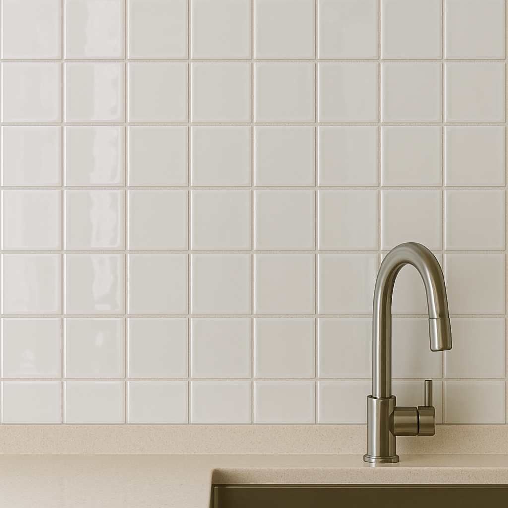 kitchen backsplash glossy reflective tile