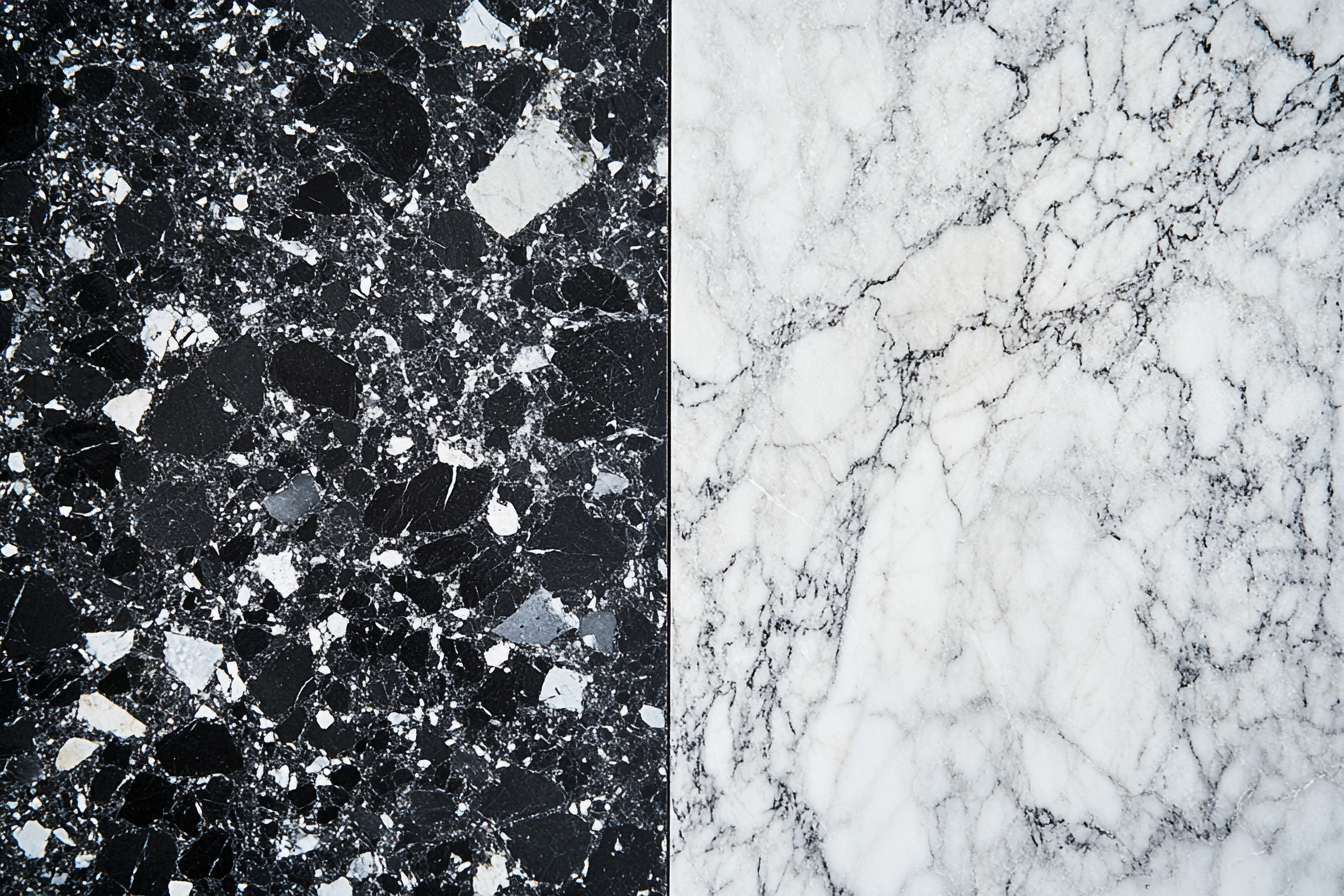 granite versus marble close‑up image for how do I know what kind of countertop I have guide