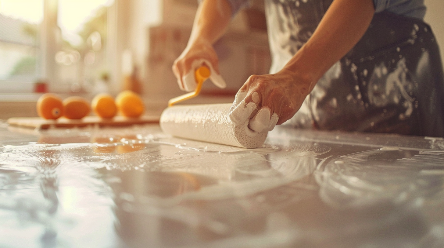 inexpensive countertops diy project in progress