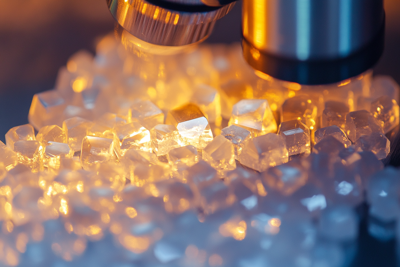 close-up resin matrix explaining why quartz stains or resists stains